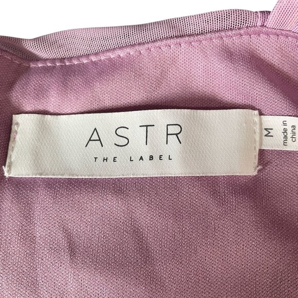 Lilac Ruched Halter Midi Dress ASTR The Label Floral Detail Romantic Occasion - Picture 3 of 12